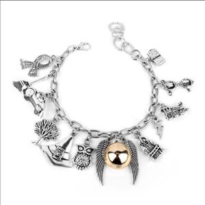 Harry Potter Silver Plated Charm Bracelet
